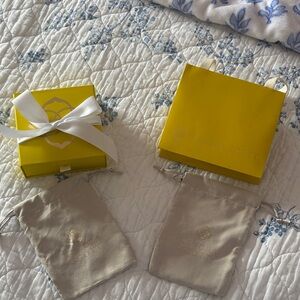 Kendra Scott Yellow Gift Boxes with White Ribbon
